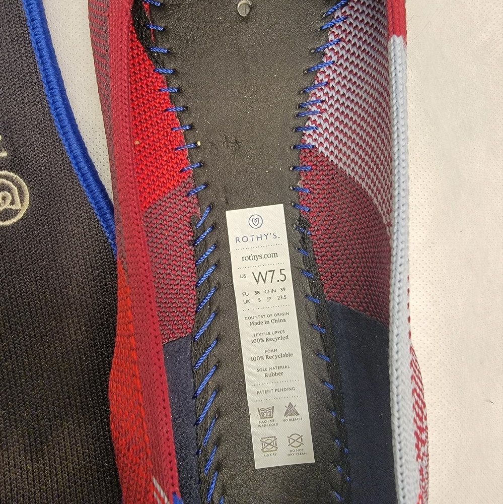 Rothy's Retired Berry Color Block Round Toe Flat … - image 2